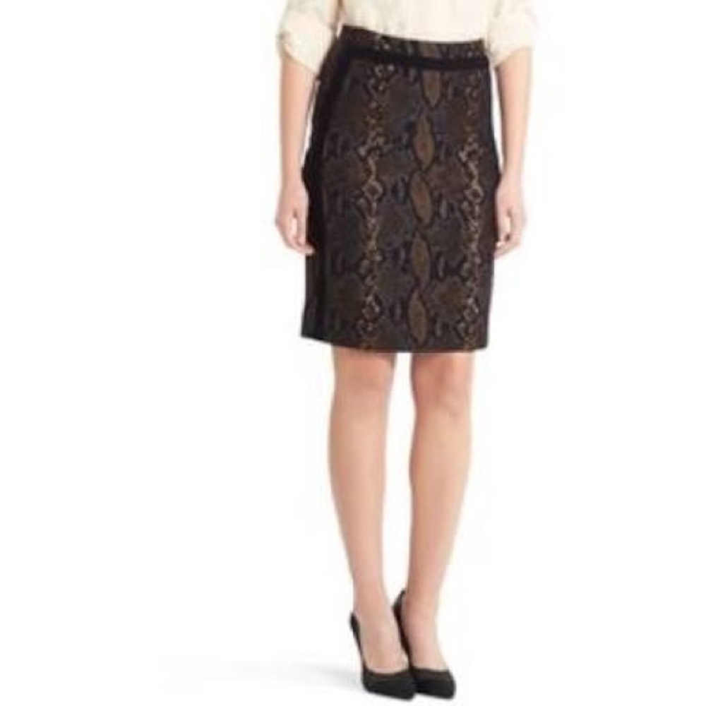 Dvf Python Print Pencil Skirt - image 3